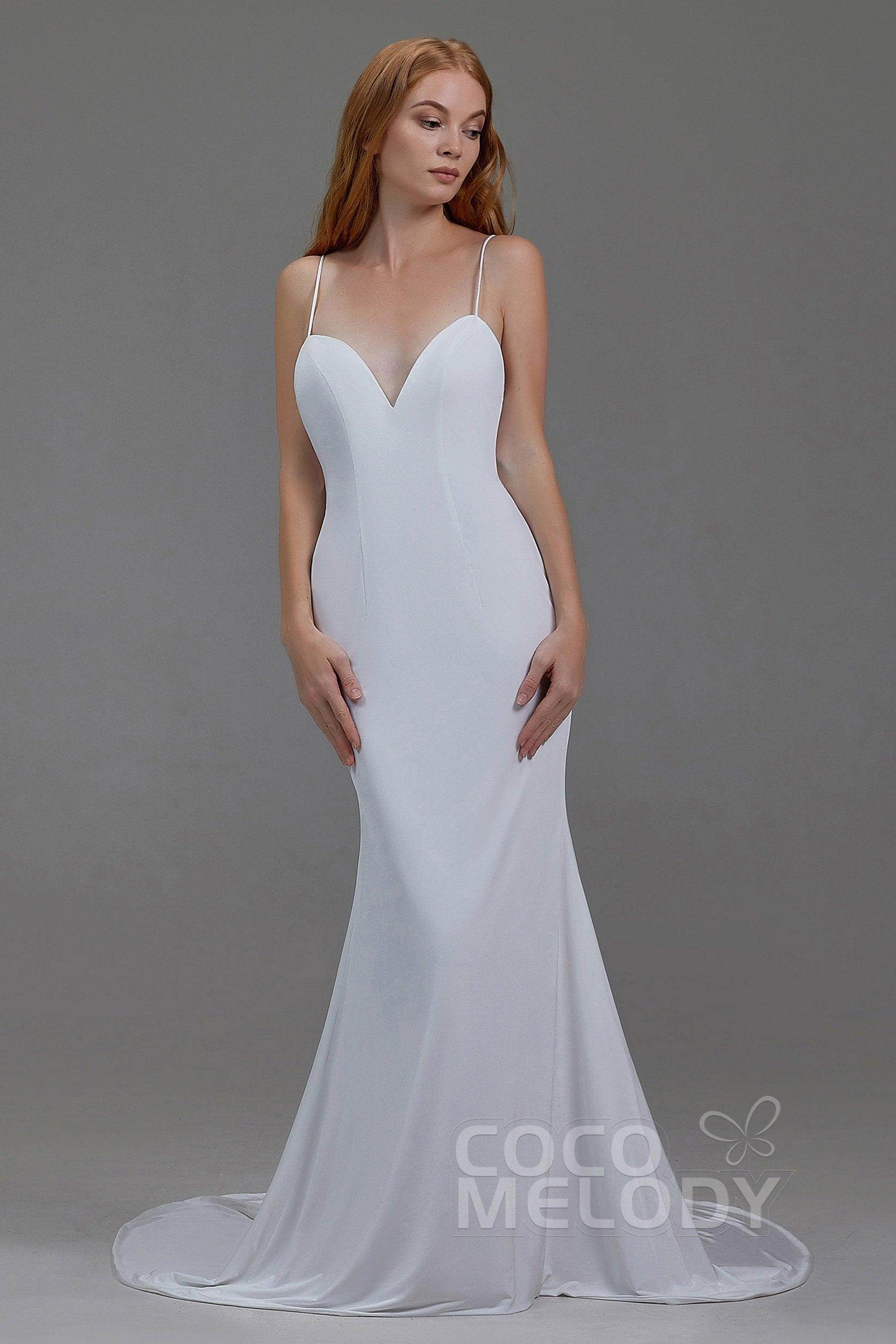 Mermaid Court Train Knitted Fabric Wedding Lining LA18001 - COCOMELODY